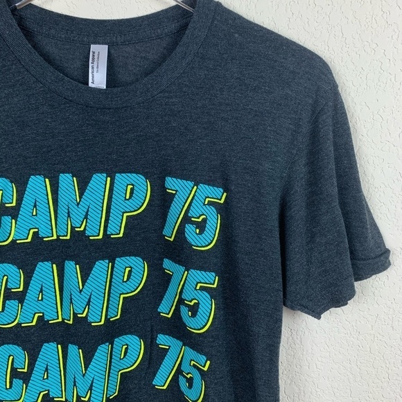 AMERICAN APPAREL Camp 75 Graphic Tee Soft Sz Small - Picture 4 of 11